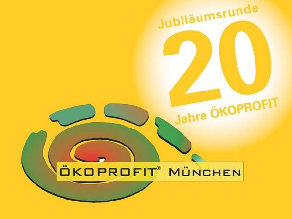Logo: Ökoprofit München - Anniversary round  20 years ÖKOPROFIT