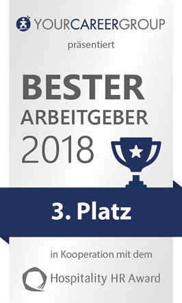 Das Platzl Hotel München wurde 2018 mit dem 3. Platz in der Kategorie "Bester Arbeitgeber" ausgezeichnet